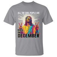 All the Cool People Are Born in December T Shirt Funny Trippy Neon Jesus Birthday Meme - Wonder Print Shop