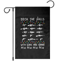 Deck the Halls with Guns and Ammo Garden Flag Funny Pew Pew Christmas Meme for Second Amendment Fans - Wonder Print Shop