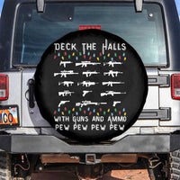 Deck the Halls with Guns and Ammo Spare Tire Cover Funny Pew Pew Christmas Meme for Second Amendment Fans - Wonder Print Shop