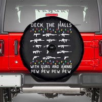 Deck the Halls with Guns and Ammo Spare Tire Cover Funny Pew Pew Christmas Meme for Second Amendment Fans - Wonder Print Shop