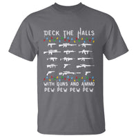 Deck the Halls with Guns and Ammo T Shirt Funny Pew Pew Christmas Meme for Second Amendment Fans - Wonder Print Shop