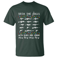 Deck the Halls with Guns and Ammo T Shirt Funny Pew Pew Christmas Meme for Second Amendment Fans - Wonder Print Shop
