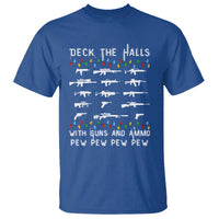 Deck the Halls with Guns and Ammo T Shirt Funny Pew Pew Christmas Meme for Second Amendment Fans - Wonder Print Shop