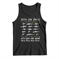 Deck the Halls with Guns and Ammo Tank Top Funny Pew Pew Christmas Meme for Second Amendment Fans - Wonder Print Shop