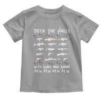 Deck the Halls with Guns and Ammo Toddler T Shirt Funny Pew Pew Christmas Meme for Second Amendment Fans - Wonder Print Shop