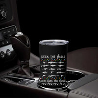 Deck the Halls with Guns and Ammo Tumbler Cup Funny Pew Pew Christmas Meme for Second Amendment Fans - Wonder Print Shop