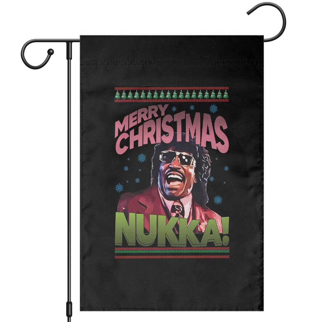 Funny Retro Merry Christmas Nukka Parody Garden Flag Xmas Throwback Parody Urban Comedy - Wonder Print Shop