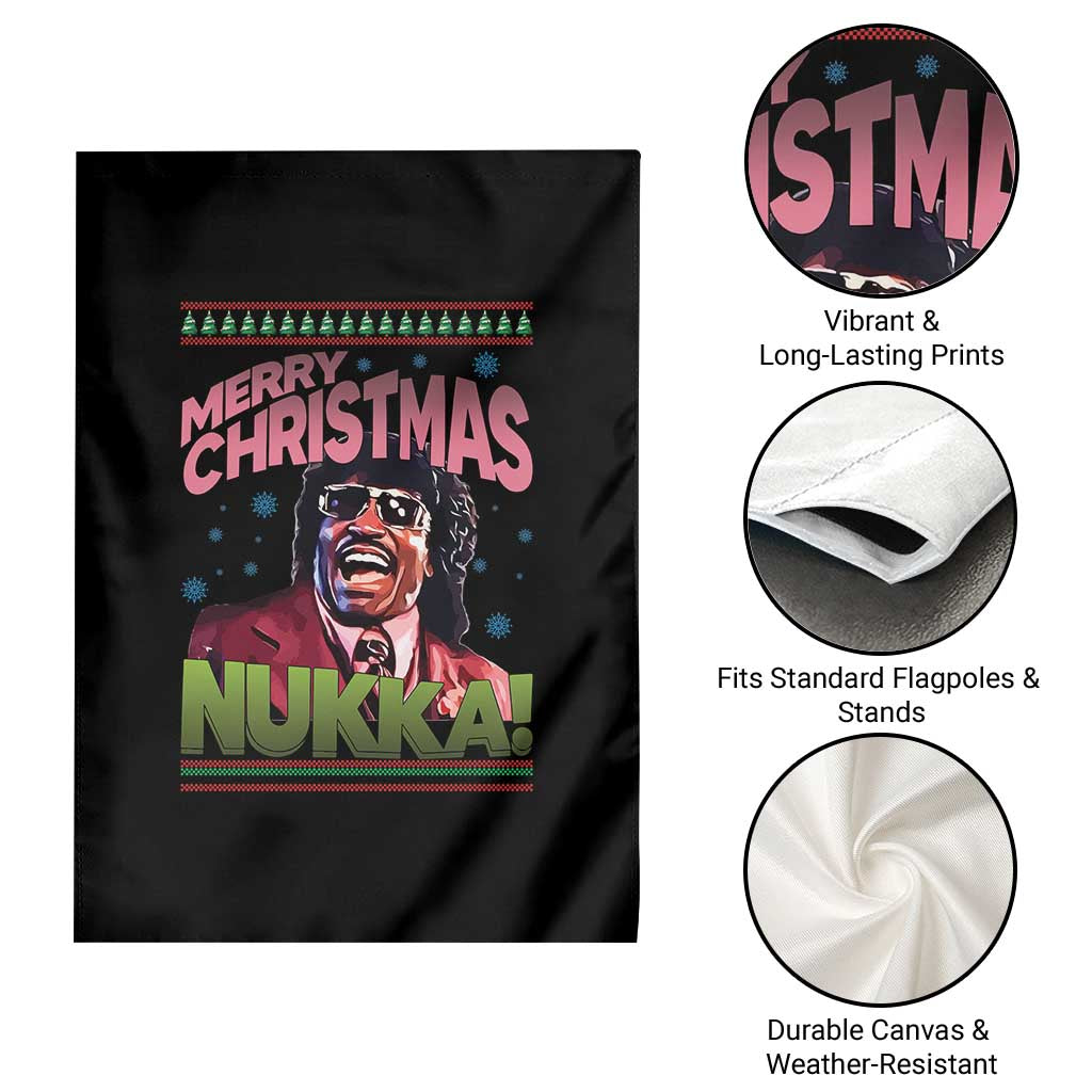 Funny Retro Merry Christmas Nukka Parody Garden Flag Xmas Throwback Parody Urban Comedy - Wonder Print Shop