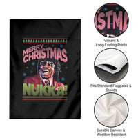 Funny Retro Merry Christmas Nukka Parody Garden Flag Xmas Throwback Parody Urban Comedy - Wonder Print Shop