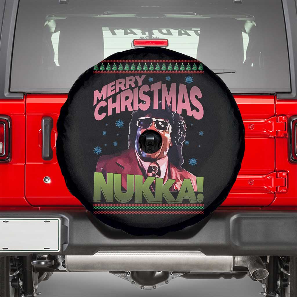 Funny Retro Merry Christmas Nukka Parody Spare Tire Cover Xmas Throwback Parody Urban Comedy - Wonder Print Shop