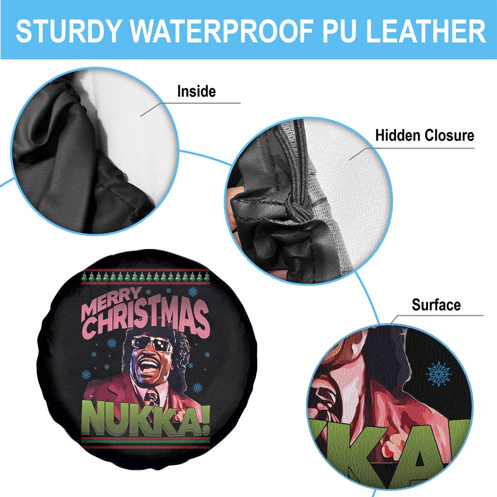 Funny Retro Merry Christmas Nukka Parody Spare Tire Cover Xmas Throwback Parody Urban Comedy - Wonder Print Shop