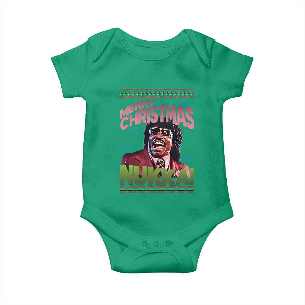 Funny Retro Merry Christmas Nukka Parody Baby Onesie Xmas Throwback Parody Urban Comedy - Wonder Print Shop