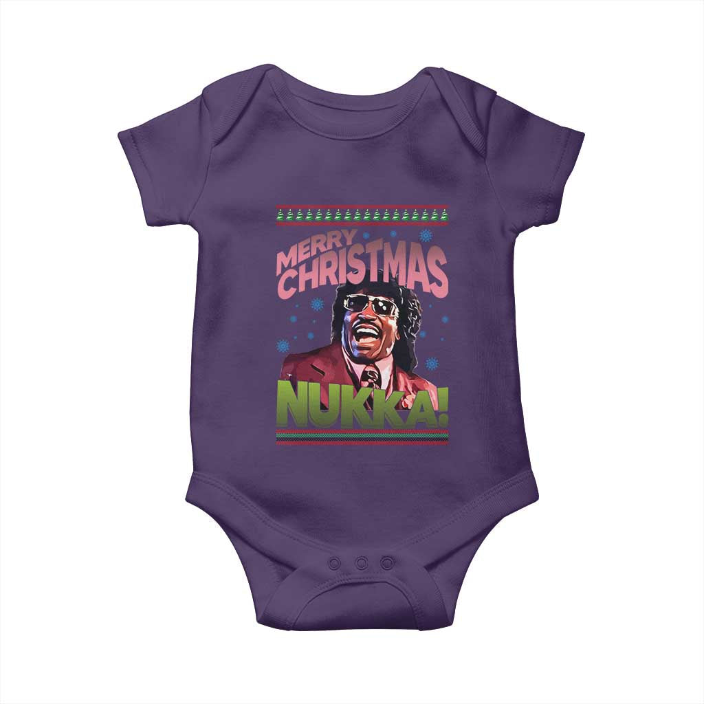 Funny Retro Merry Christmas Nukka Parody Baby Onesie Xmas Throwback Parody Urban Comedy - Wonder Print Shop