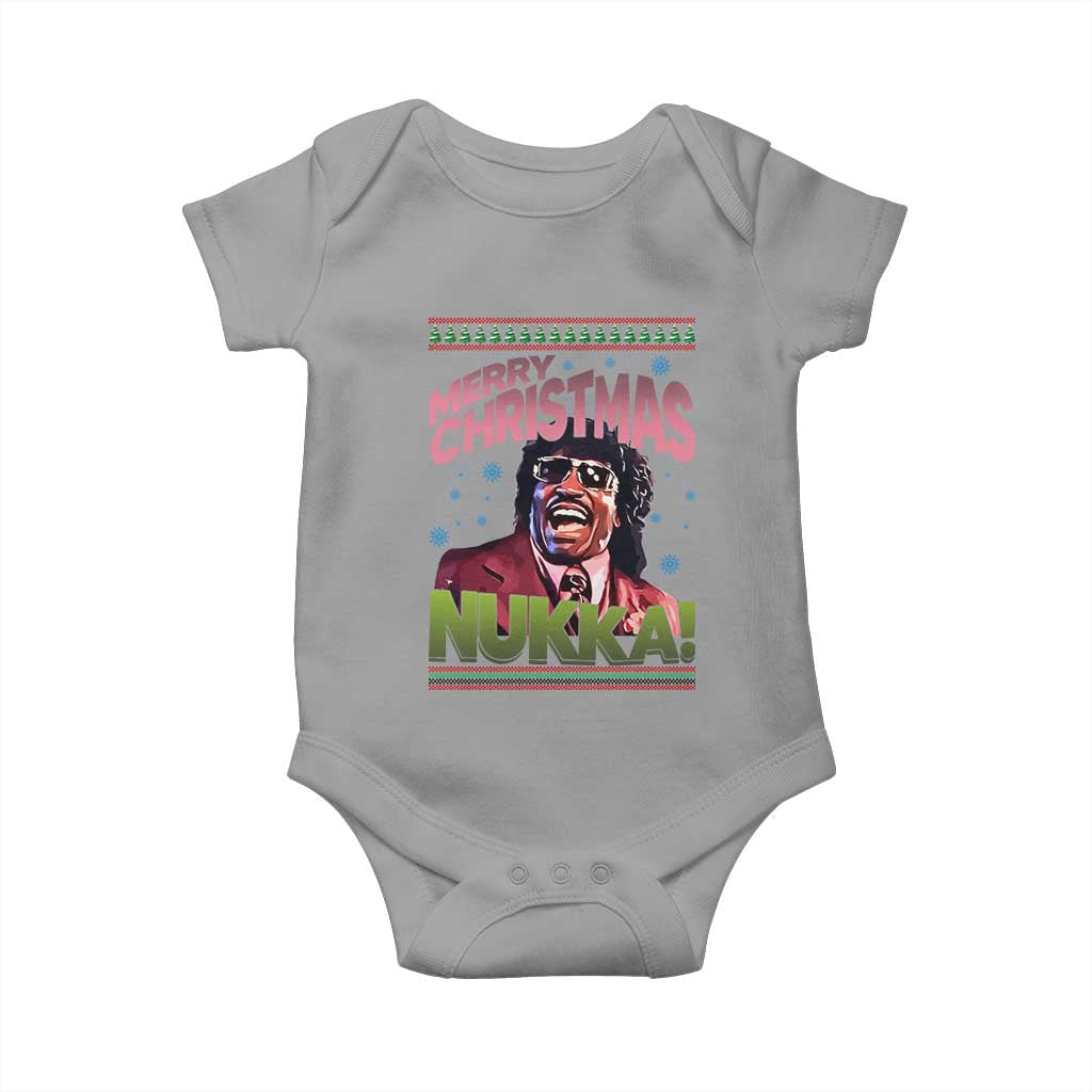 Funny Retro Merry Christmas Nukka Parody Baby Onesie Xmas Throwback Parody Urban Comedy - Wonder Print Shop