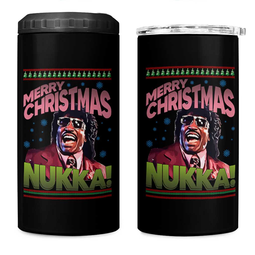 Funny Retro Merry Christmas Nukka Parody 4 in 1 Can Cooler Tumbler Xmas Throwback Parody Urban Comedy - Wonder Print Shop
