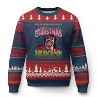 Funny Retro Merry Xmas Nukka Parody Ugly Christmas Sweater Xmas Throwback Parody Urban Comedy - Wonder Print Shop