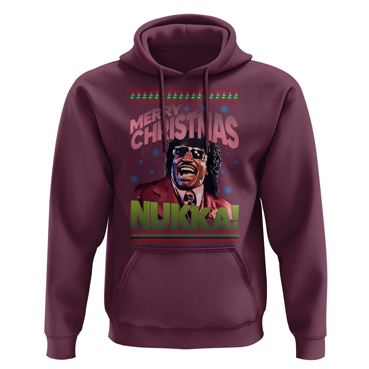 Funny Retro Merry Christmas Nukka Parody Hoodie Xmas Throwback Parody Urban Comedy - Wonder Print Shop
