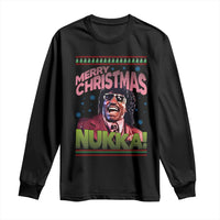 Funny Retro Merry Christmas Nukka Parody Long Sleeve Shirt Xmas Throwback Parody Urban Comedy - Wonder Print Shop
