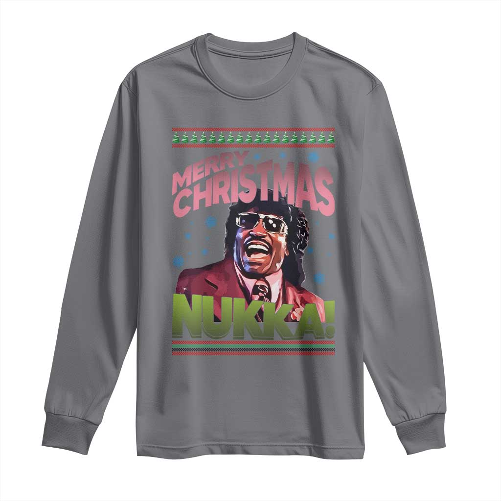Funny Retro Merry Christmas Nukka Parody Long Sleeve Shirt Xmas Throwback Parody Urban Comedy - Wonder Print Shop
