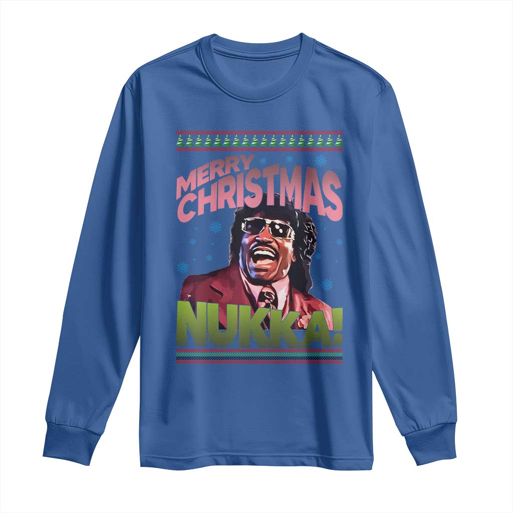 Funny Retro Merry Christmas Nukka Parody Long Sleeve Shirt Xmas Throwback Parody Urban Comedy - Wonder Print Shop