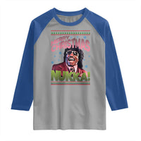 Funny Retro Merry Christmas Nukka Parody Raglan Shirt Xmas Throwback Parody Urban Comedy - Wonder Print Shop
