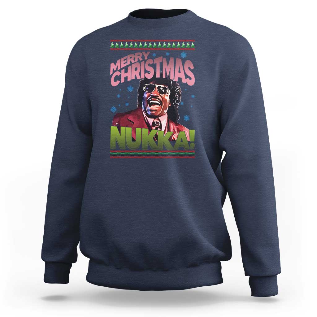 Funny Retro Merry Christmas Nukka Parody Sweatshirt Xmas Throwback Parody Urban Comedy - Wonder Print Shop