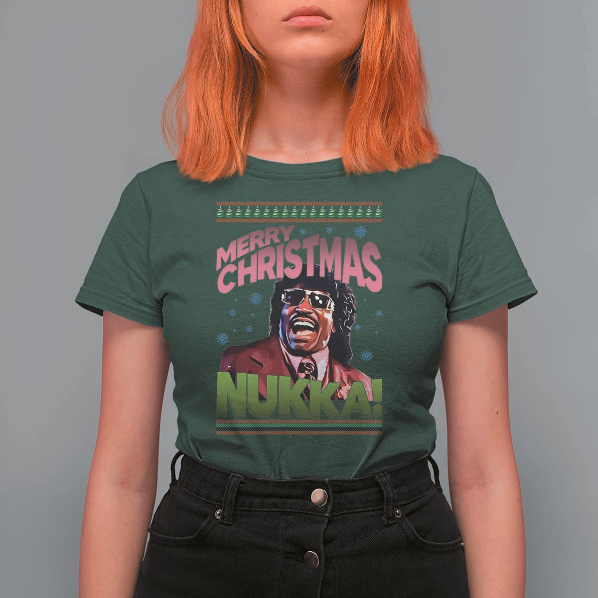 Funny Retro Merry Christmas Nukka Parody T Shirt For Women Xmas Throwback Parody Urban Comedy - Wonder Print Shop