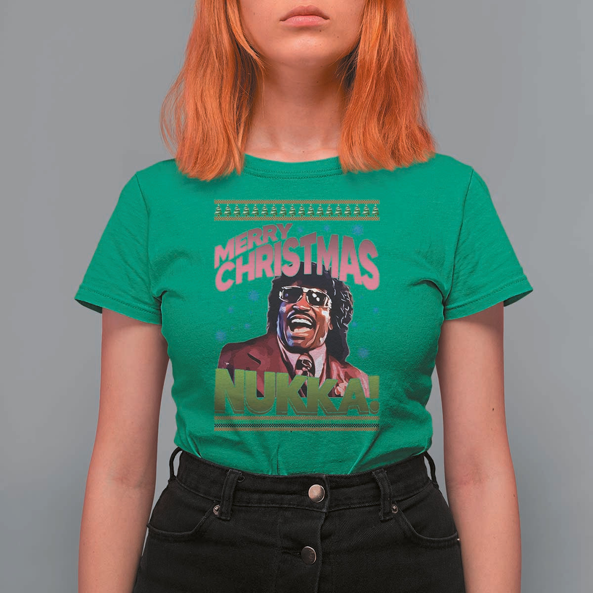 Funny Retro Merry Christmas Nukka Parody T Shirt For Women Xmas Throwback Parody Urban Comedy - Wonder Print Shop