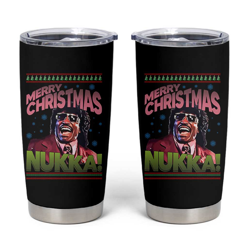 Funny Retro Merry Christmas Nukka Parody Tumbler Cup Xmas Throwback Parody Urban Comedy - Wonder Print Shop