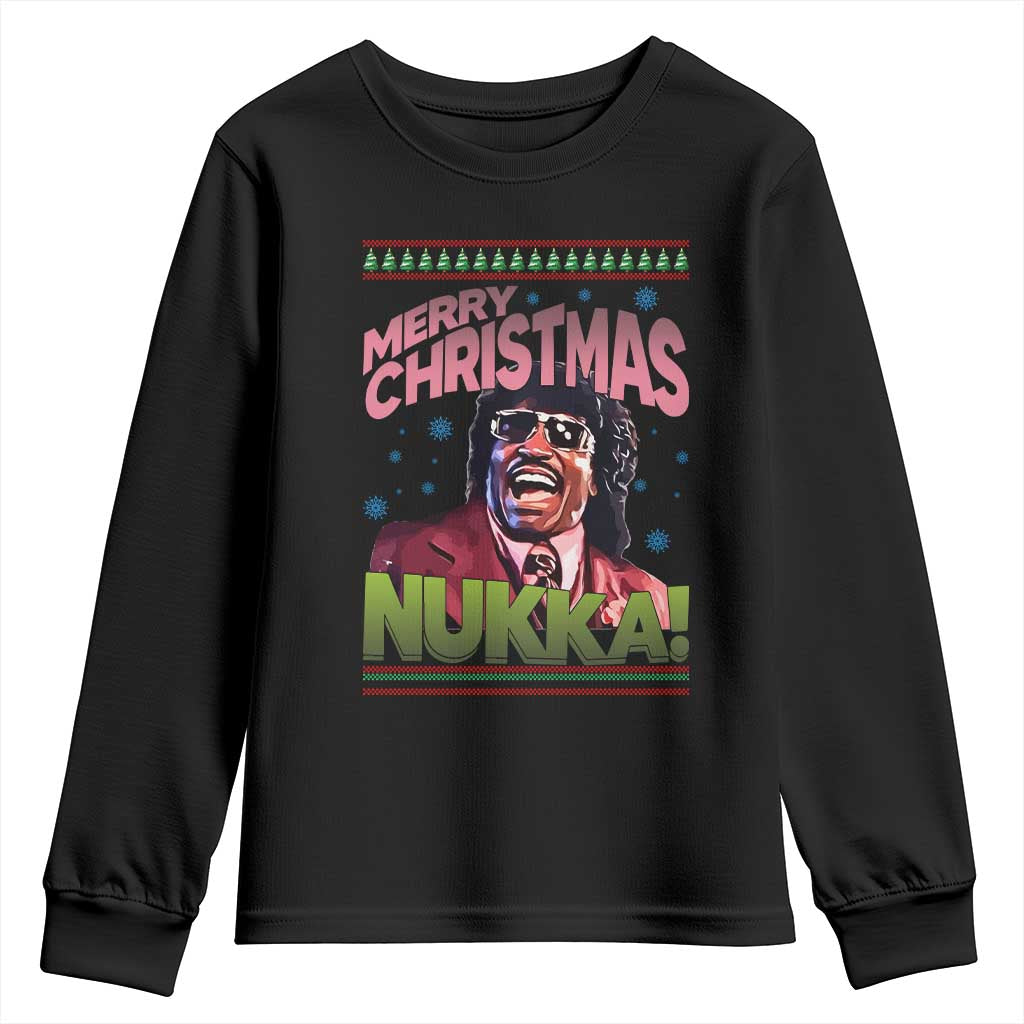 Funny Retro Merry Christmas Nukka Parody Youth Sweatshirt Xmas Throwback Parody Urban Comedy - Wonder Print Shop