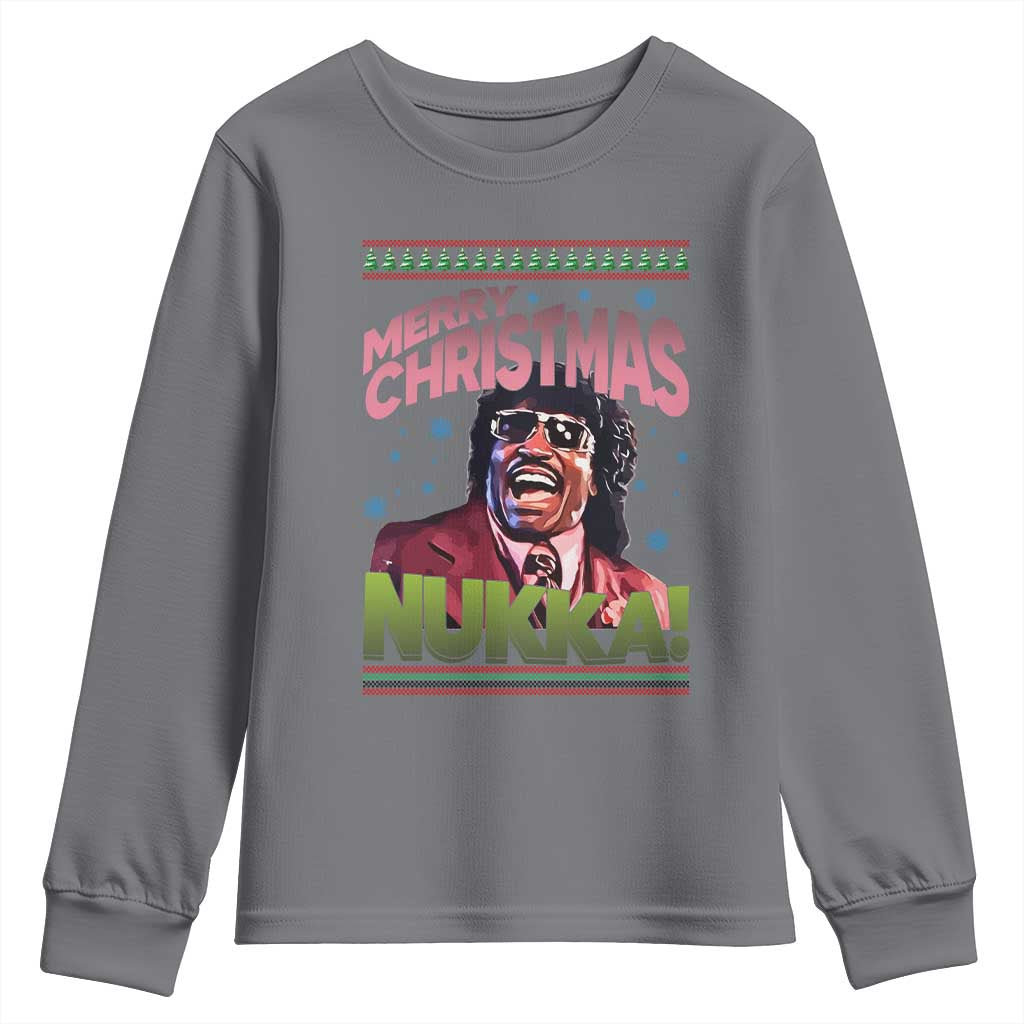 Funny Retro Merry Christmas Nukka Parody Youth Sweatshirt Xmas Throwback Parody Urban Comedy - Wonder Print Shop