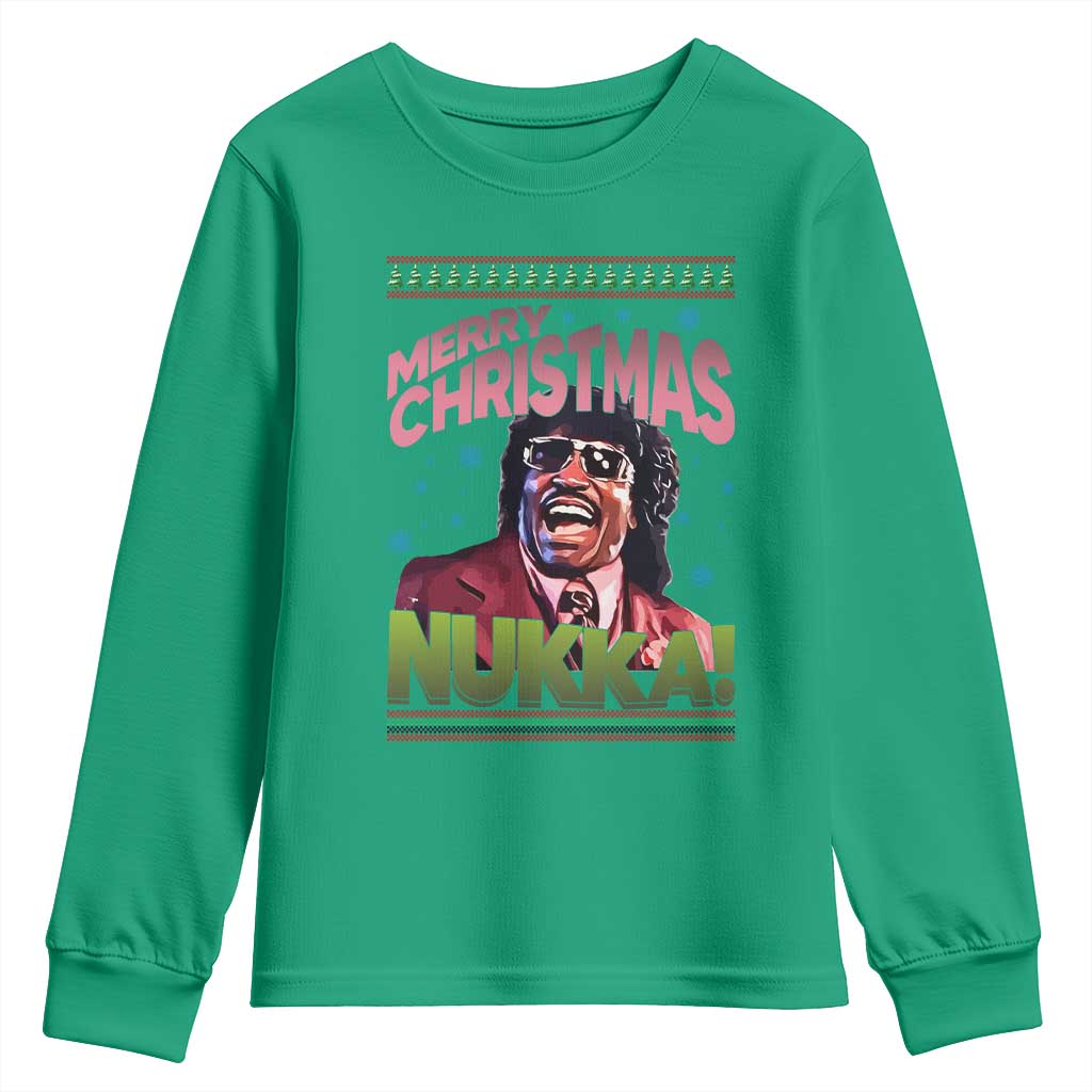 Funny Retro Merry Christmas Nukka Parody Youth Sweatshirt Xmas Throwback Parody Urban Comedy - Wonder Print Shop