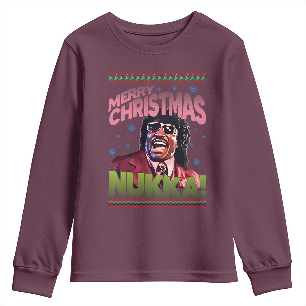 Funny Retro Merry Christmas Nukka Parody Youth Sweatshirt Xmas Throwback Parody Urban Comedy - Wonder Print Shop