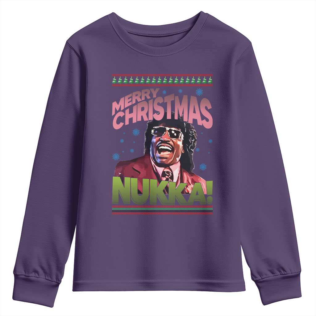 Funny Retro Merry Christmas Nukka Parody Youth Sweatshirt Xmas Throwback Parody Urban Comedy - Wonder Print Shop