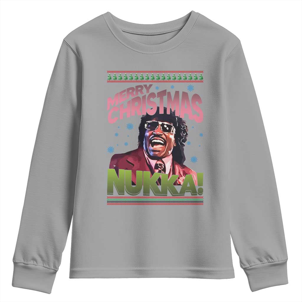 Funny Retro Merry Christmas Nukka Parody Youth Sweatshirt Xmas Throwback Parody Urban Comedy - Wonder Print Shop