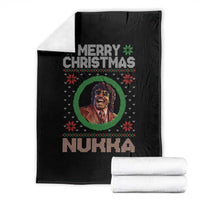 Funny Retro Merry Christmas Nukka Parody Throw Blanket Holiday Cheer 90s Xmas Throwback Parody - Wonder Print Shop