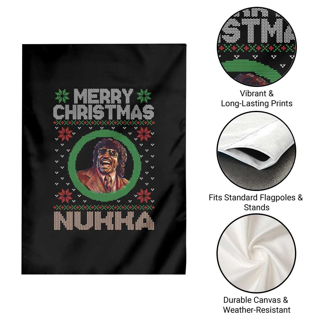 Funny Retro Merry Christmas Nukka Parody Garden Flag Holiday Cheer 90s Xmas Throwback Parody - Wonder Print Shop