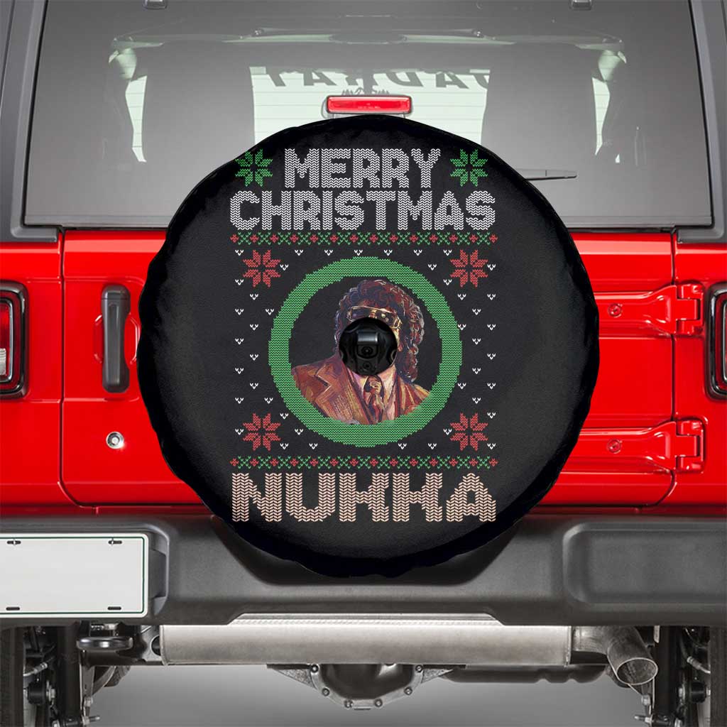 Funny Retro Merry Christmas Nukka Parody Spare Tire Cover Holiday Cheer 90s Xmas Throwback Parody - Wonder Print Shop