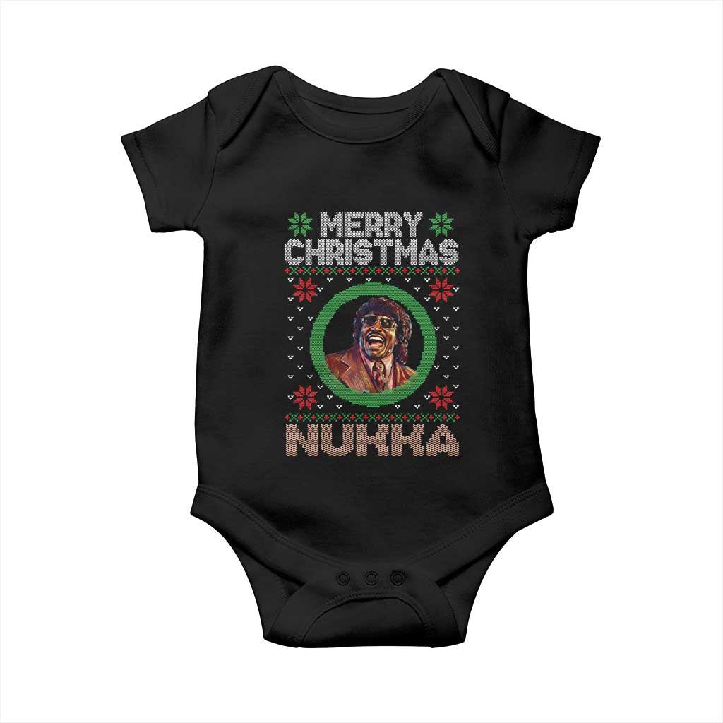 Funny Retro Merry Christmas Nukka Parody Baby Onesie Holiday Cheer 90s Xmas Throwback Parody - Wonder Print Shop