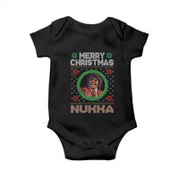 Funny Retro Merry Christmas Nukka Parody Baby Onesie Holiday Cheer 90s Xmas Throwback Parody - Wonder Print Shop