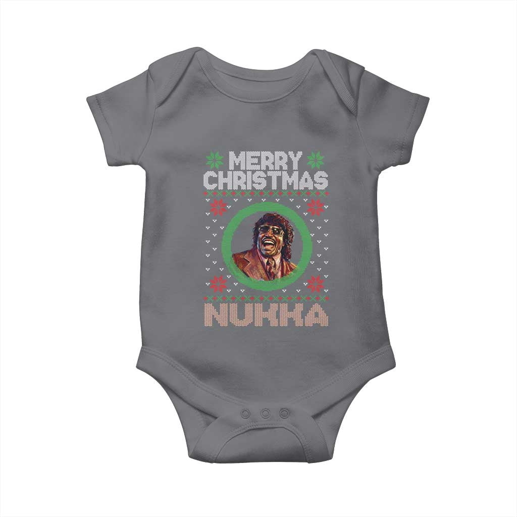 Funny Retro Merry Christmas Nukka Parody Baby Onesie Holiday Cheer 90s Xmas Throwback Parody - Wonder Print Shop