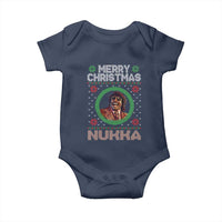 Funny Retro Merry Christmas Nukka Parody Baby Onesie Holiday Cheer 90s Xmas Throwback Parody - Wonder Print Shop