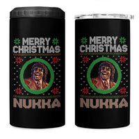 Funny Retro Merry Christmas Nukka Parody 4 in 1 Can Cooler Tumbler Holiday Cheer 90s Xmas Throwback Parody - Wonder Print Shop