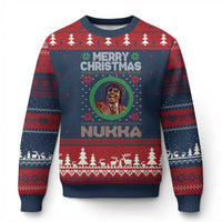 Funny Retro Merry Xmas Nukka Parody Ugly Christmas Sweater Holiday Cheer 90s Xmas Throwback Parody - Wonder Print Shop