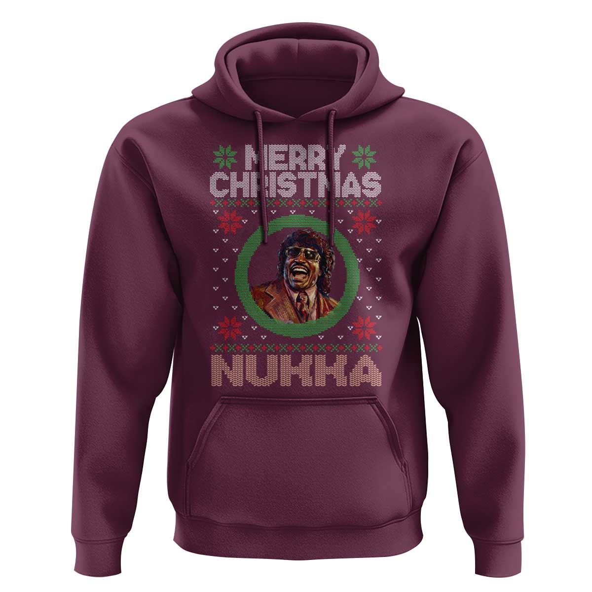 Funny Retro Merry Christmas Nukka Parody Hoodie Holiday Cheer 90s Xmas Throwback Parody - Wonder Print Shop