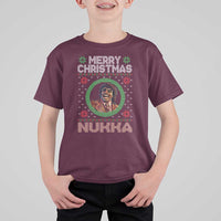 Funny Retro Merry Christmas Nukka Parody T Shirt For Kid Holiday Cheer 90s Xmas Throwback Parody - Wonder Print Shop