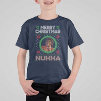 Funny Retro Merry Christmas Nukka Parody T Shirt For Kid Holiday Cheer 90s Xmas Throwback Parody - Wonder Print Shop