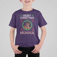 Funny Retro Merry Christmas Nukka Parody T Shirt For Kid Holiday Cheer 90s Xmas Throwback Parody - Wonder Print Shop