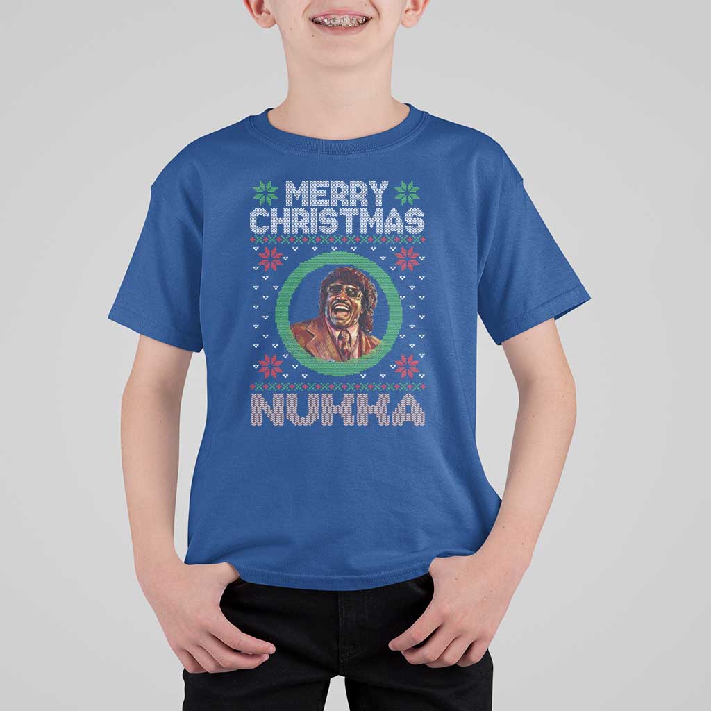 Funny Retro Merry Christmas Nukka Parody T Shirt For Kid Holiday Cheer 90s Xmas Throwback Parody - Wonder Print Shop