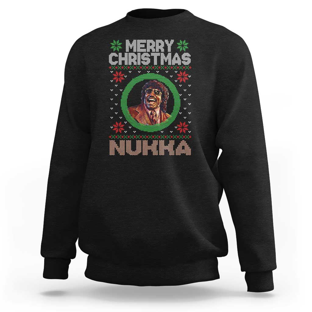 Funny Retro Merry Christmas Nukka Parody Sweatshirt Holiday Cheer 90s Xmas Throwback Parody - Wonder Print Shop